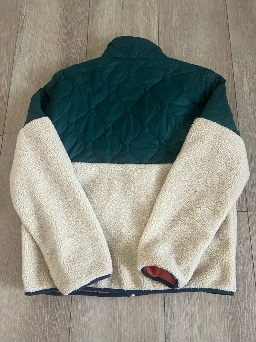 Marine Layer Green/Tan Quilted Long Sleeve Archive BARILOCHE Sherpa Jacket M